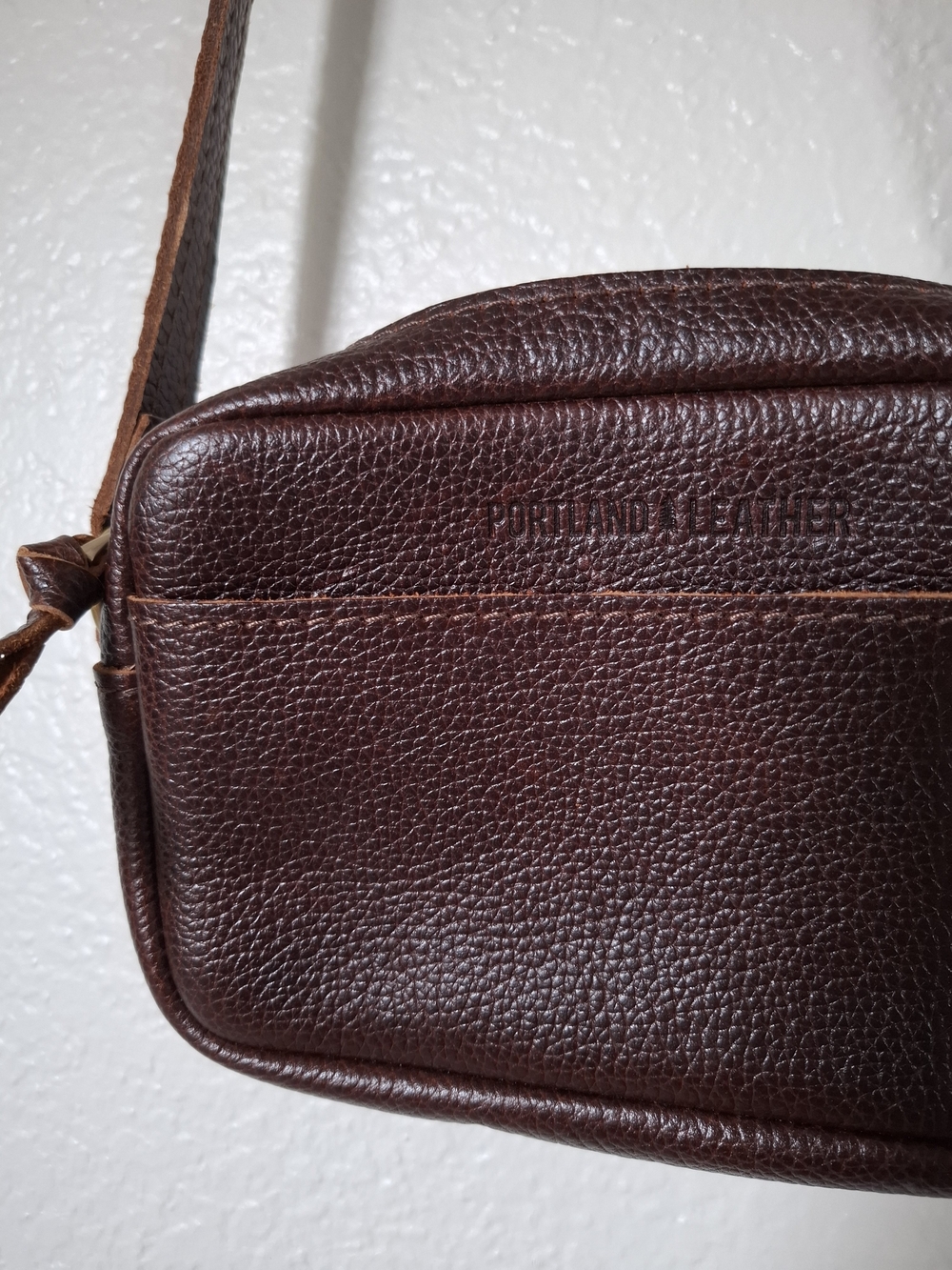 Portland Leather Small Cold Brew Camera Crossbody Bag Premium